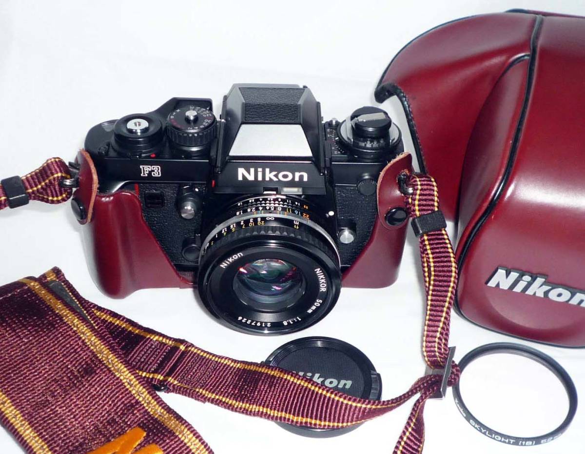 美品 Nikon F3 #1506100 綺麗な完動品 ケース ストラップ付 レンズ