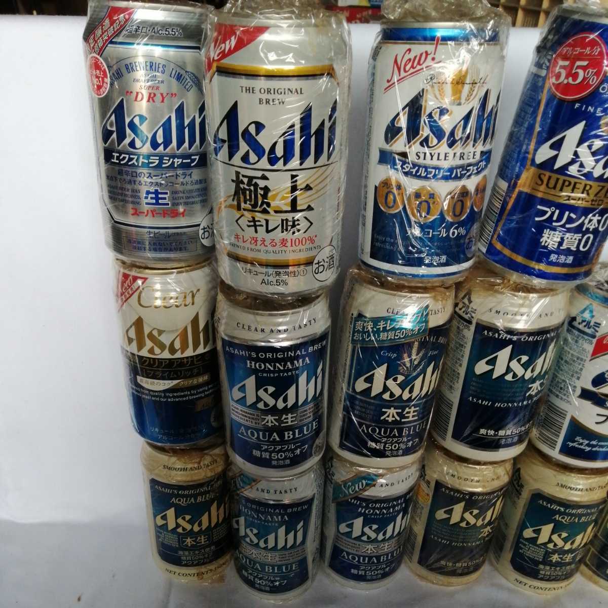 計16本 アサヒ ブルーラベル 本生 青色ラベル 鑑賞用 空き缶 ビール コレクター所持品 缶ビール_画像3