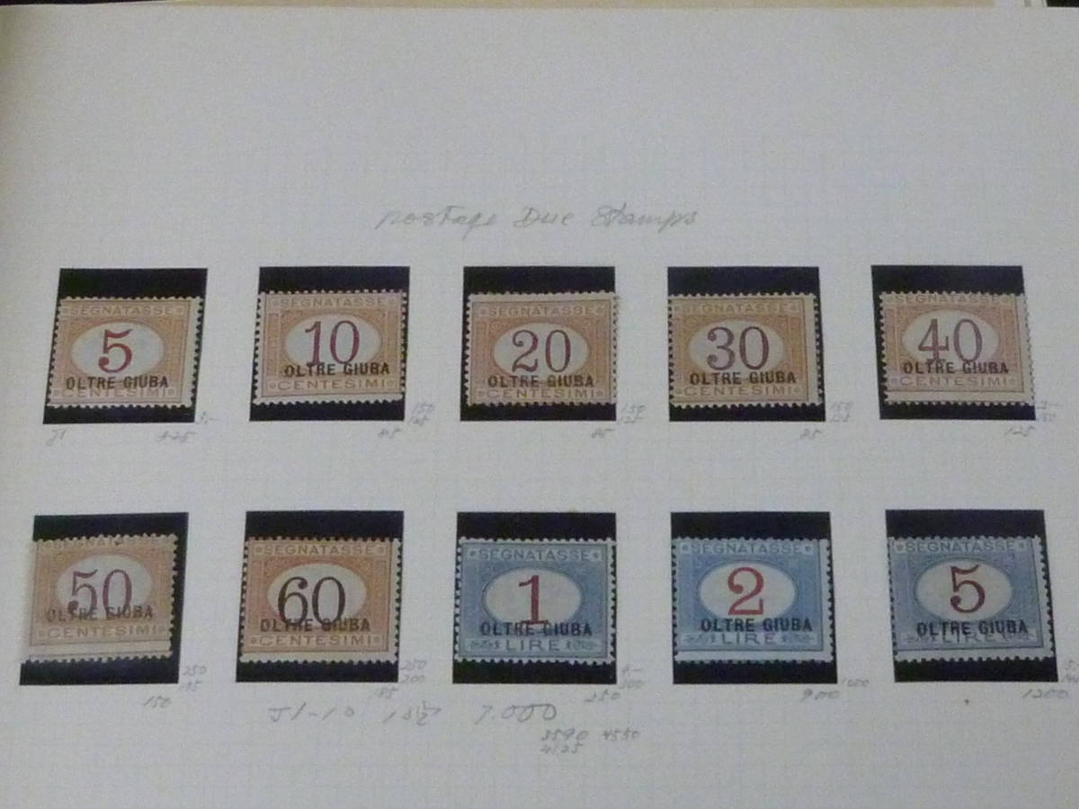 22　S　【B58AB】　イタリア領　OLTRE GIUBA切手　1925-26年　SC#1-25の内　速達・不足 含　計45種　未使用OH　※説明欄必読_画像3