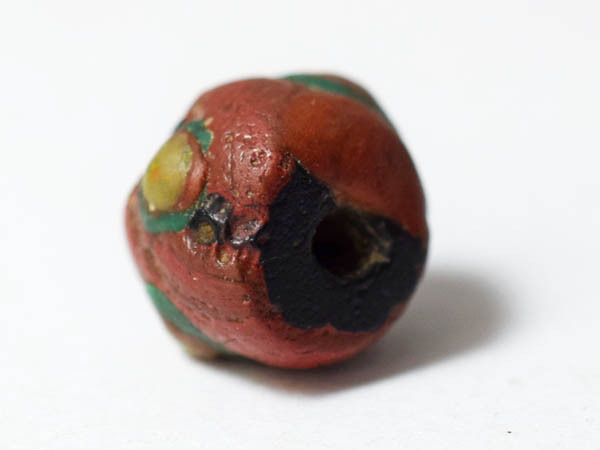 *. hoe . tonbodama * super profit break up! Ancient Rome n projection shape 4 eye paste red tea sphere C5 dragonfly sphere antique beads [ free shipping ][AB14021C-5]