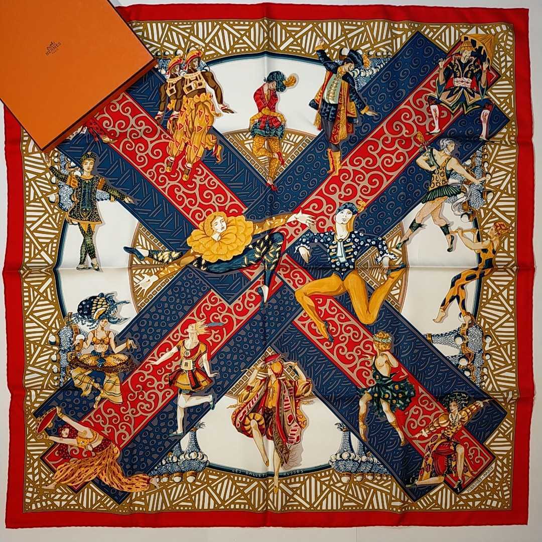 新品 未使用品 エルメス 大判 スカーフ 90カレ LES BALLETS RUSSES