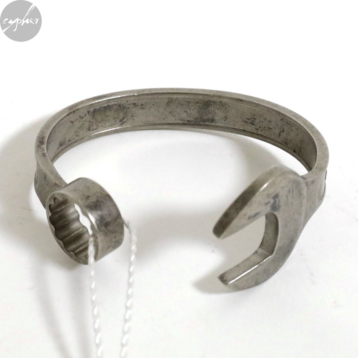 S 新品 20SS Maison Margiela 11 ロゴ レンチ シルバー バングル
