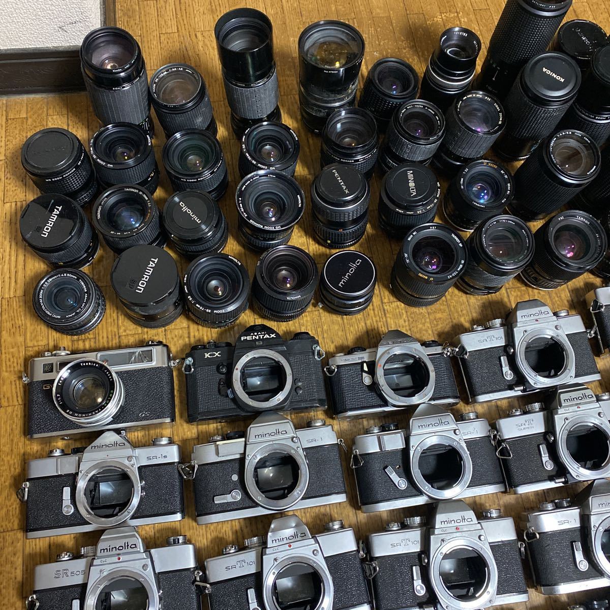 フィルム一眼レフカメラ　MINOLTA PENTAX PETRI FTE RICOH Canon Konica 大量セット まとめて　まとめ　現状品　ジャンク品　計157点_画像8
