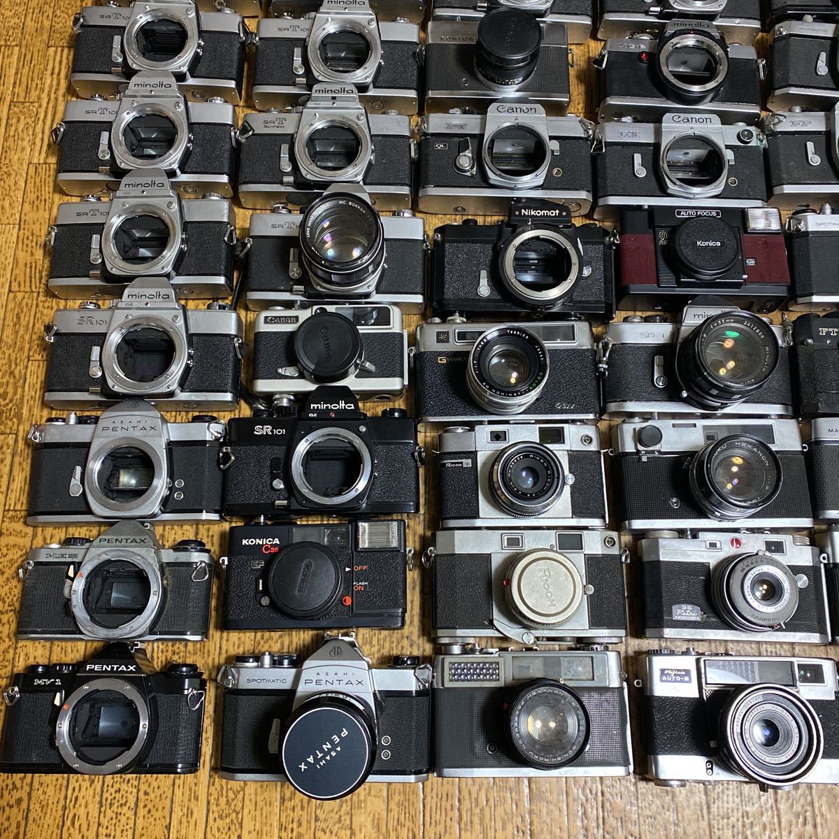 フィルム一眼レフカメラ　MINOLTA PENTAX PETRI FTE RICOH Canon Konica 大量セット まとめて　まとめ　現状品　ジャンク品　計157点_画像4