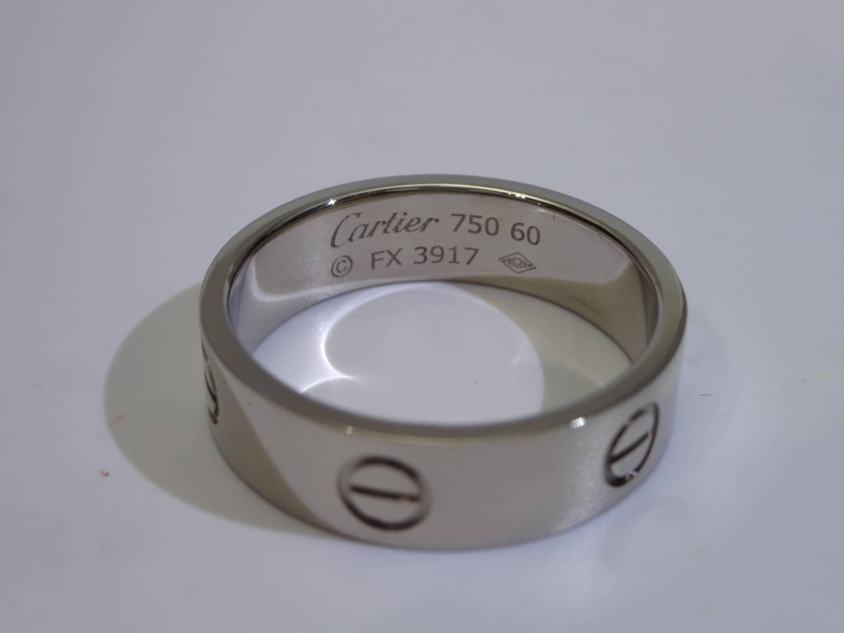 高品質新品 カルティエ CARTIER ラブリング 750 K18WG #60 約19.5号位