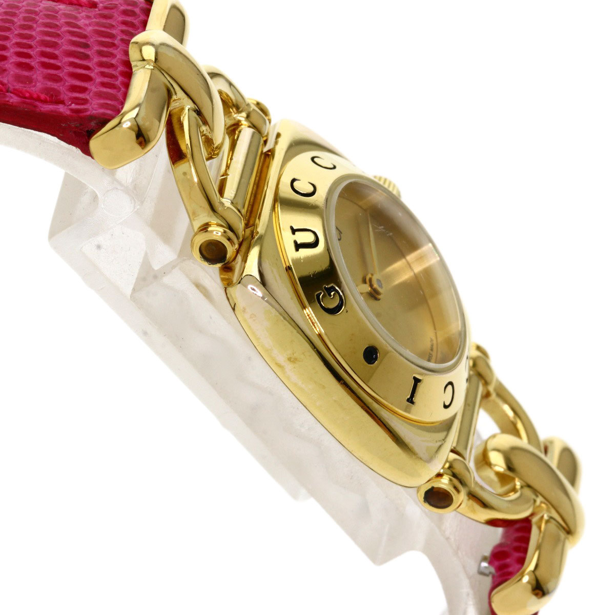 GUCCI グッチ 6300L ロゴ 腕時計 GP 革 レディース | matiasimoveis.com.br