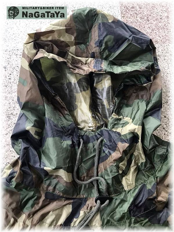 US army style rain poncho lip Stop cloth rainwear rainwear wood Land camouflage -juF size Solo camp bush craft 