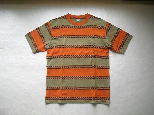 Jacquard border pocket Ｔ-shirt（WAREHOUSE）ウエアハウス　ジャカード織り　美品　1～2wash　ポケット付　Ｔシャツ　＠38　希少　絶版品_画像6