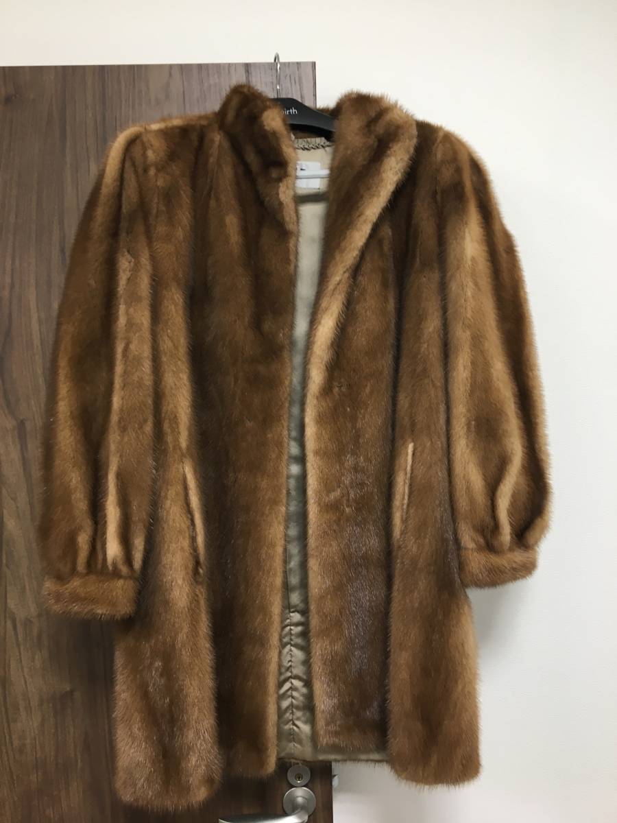 3766】美品 VISELLE SAGA MINK サガミンク 毛皮ファーコート 13号 www