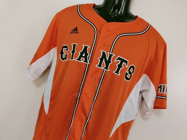 kkaa2198 ■ adidas GIANTS ■ アディダス ジャイアンツ ユニフォーム Tシャツ ドライメッシュ 半袖 オレンジ L_画像2