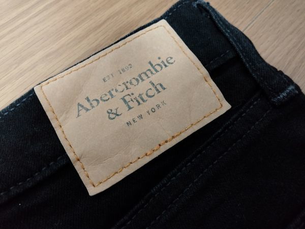 kkaa2297 ■ Abercrombie & Fitch ■ アバクロ ジーンズ デニムパンツ ジーパン Gパン ボトムス スリム 黒 ブラック 28 S_画像7