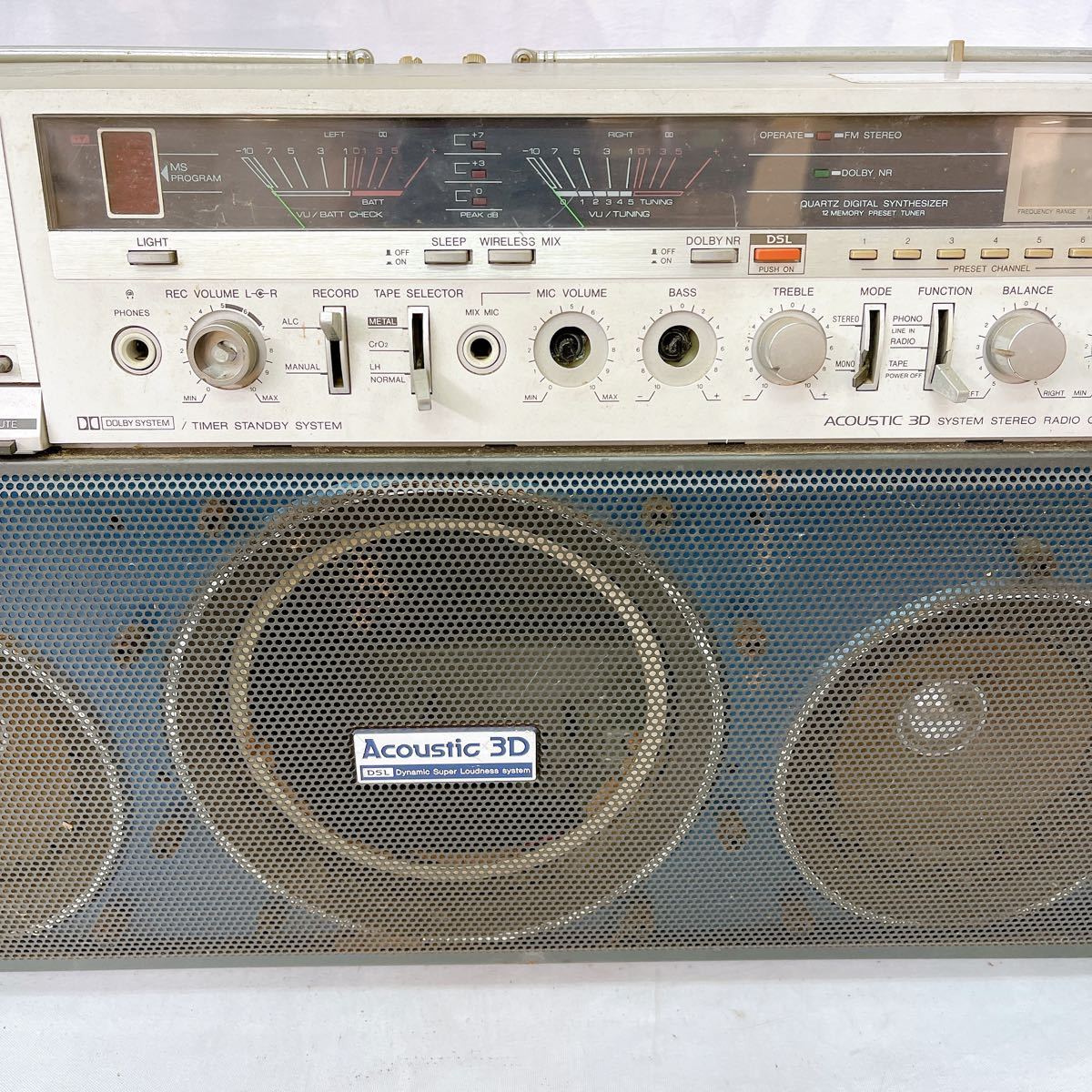 AC78 AIWA アイワ ステレオ ラジオ カセット レコーダー CS-J88BL