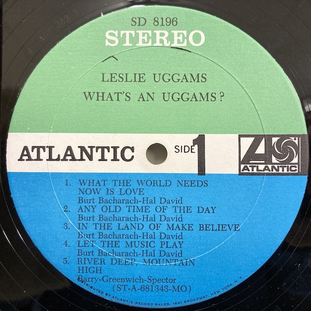 ●即決VOCAL LP Leslie Uggams / What's an Uggams jv2284 米盤、青緑Stereo レスリー・アガムス _画像3