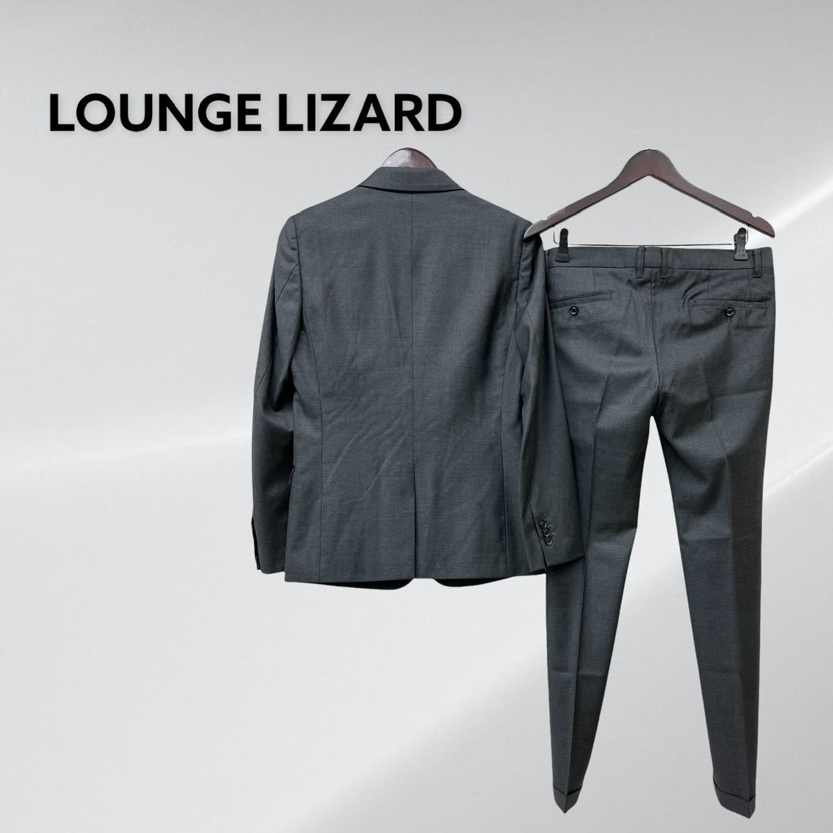 定価93,500円 LOUNGE LIZARD ラウンジリザード 5615 6820 LORO PIANA SUPER 130's 2B ジャケット&スラックスパンツ セットアップスーツ