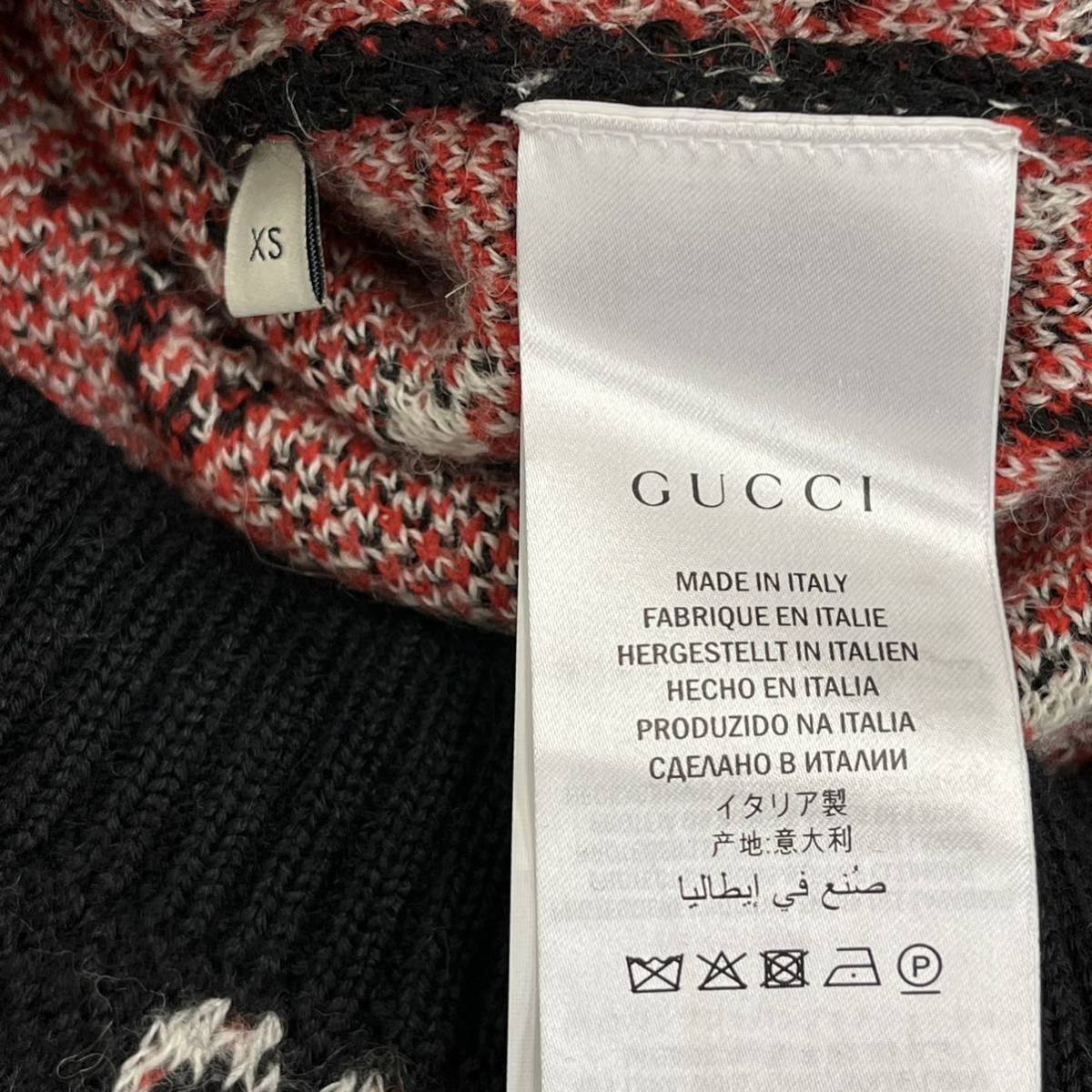 高級 GUCCI グッチ GG ダイヤモンド アルパカ ウール Vネック 高級 GUCCI グッチ GG ダイヤモンド アルパカ ウール Vネック