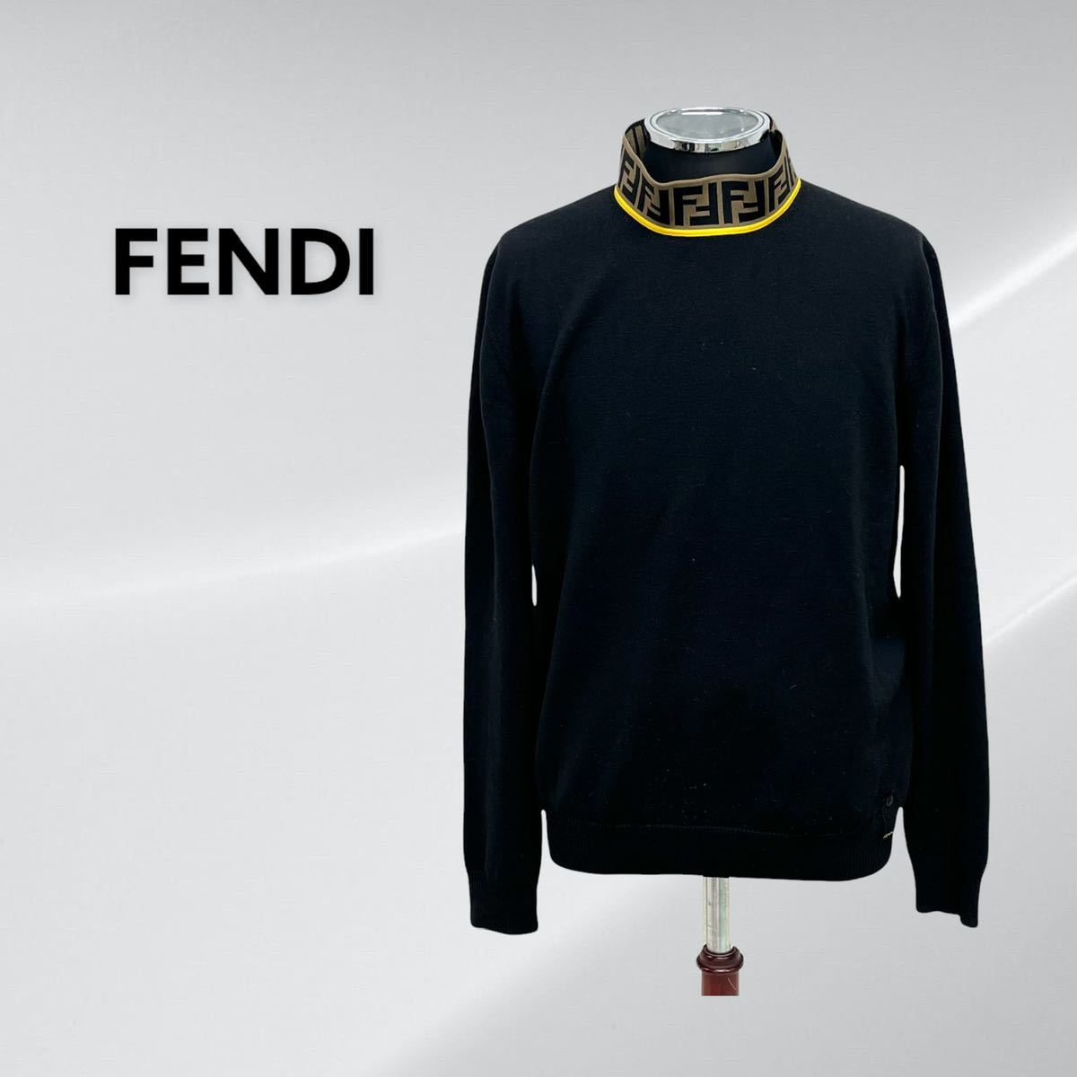 人気 FENDI フェンディ 19AW ズッカ FFロゴ ジャカード ハイネック