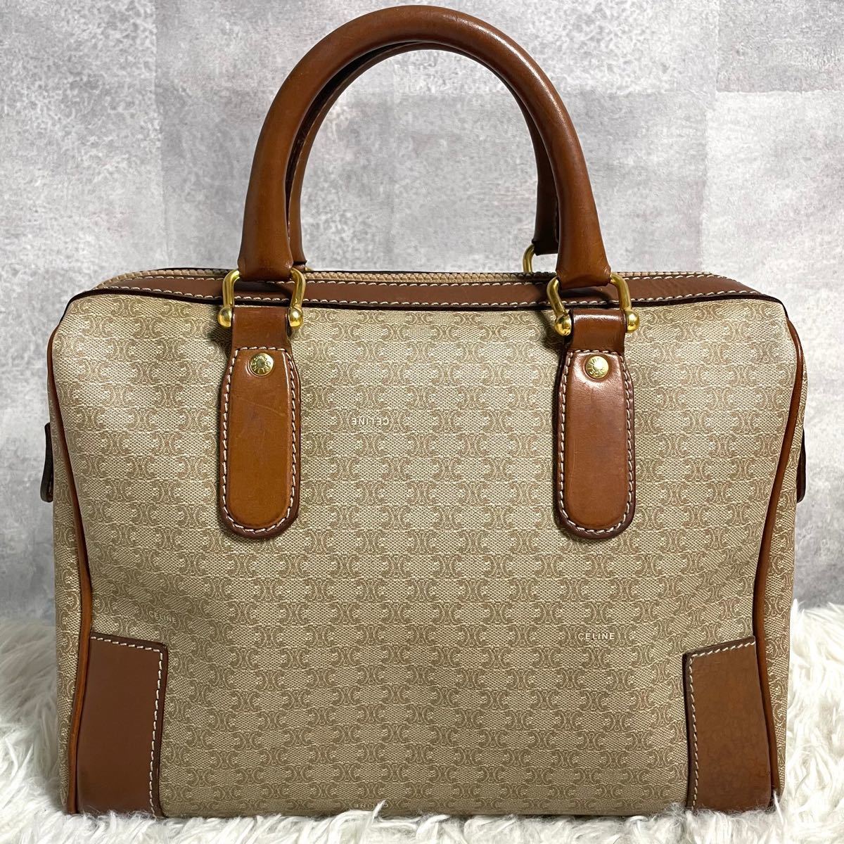 鑑定済・希少】CELINE セリーヌ レザーミニボストンバッグ ホワイト