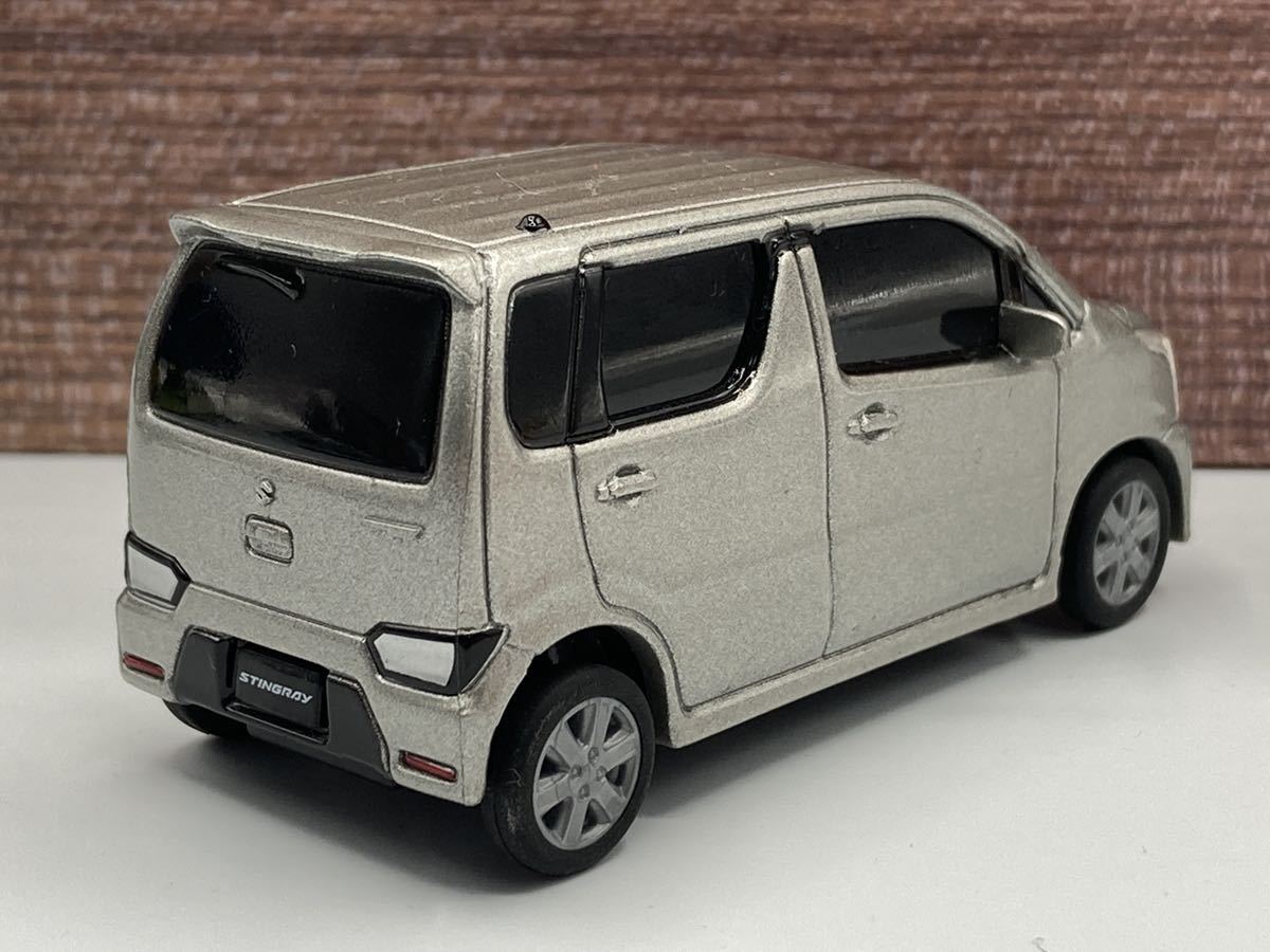 即決有★プルバックカー スズキ ワゴンR スティングレー SUZUKI WAGONR STINGRAY カラーサンプル シルバー系★ミニカーの画像2