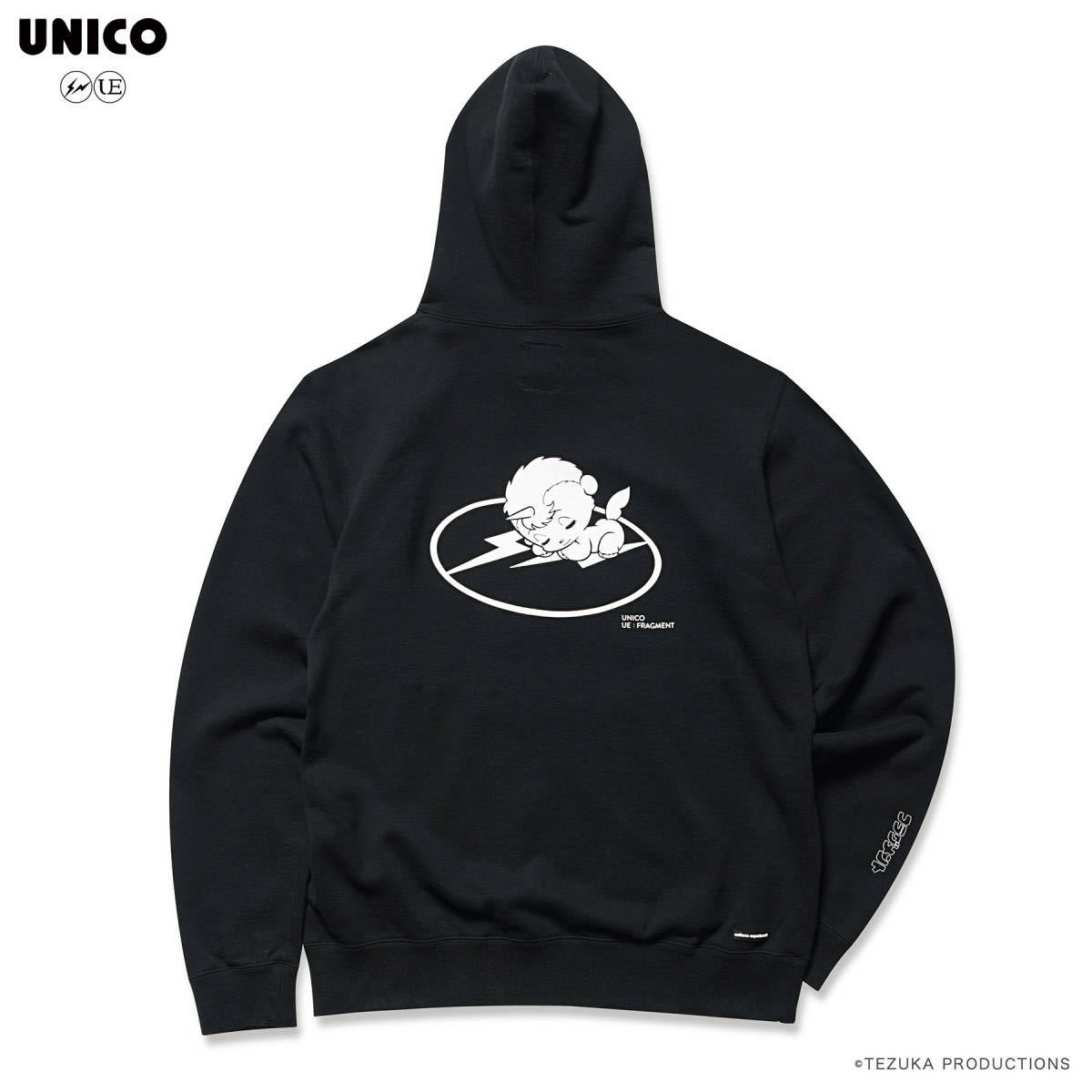 【サイズ4】新品 FRAGMENT× UNICO / PULLOVER SWEAT HOODIE 手塚治虫 ユニコ フラグメント コラボ ブラック 藤原ヒロシ フーディ パーカー