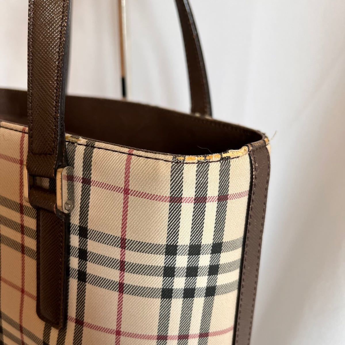 【人気】BURBERRY バーバリー トートバッグ　ノバチェック