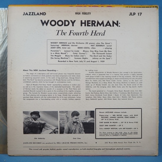 ■ZOOT SIMS他!JAZZLAND!★WOODY HERMAN/FOURTH HERD★送料無料(条件有り)３千枚＋出品中!★オリジ名盤■_画像2