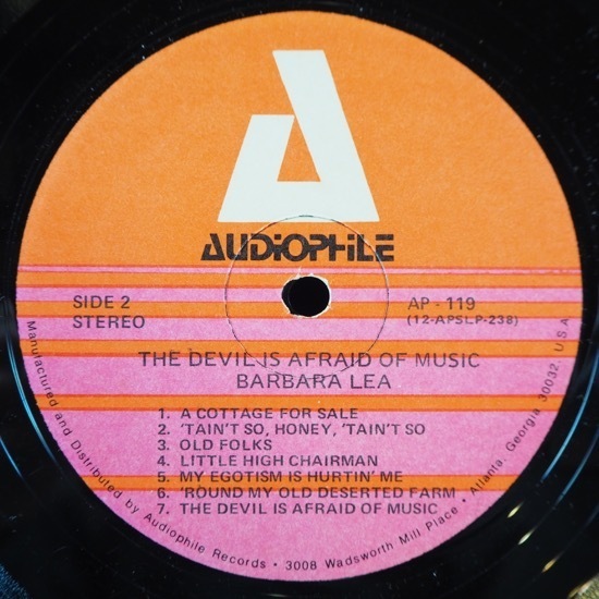 ■AUDIOPHILE!★BARBARA LEA/DEVIL IS AFRAID OF MUSIC★送料無料(条件有り)多数出品中!★オリジナル名盤■_画像3