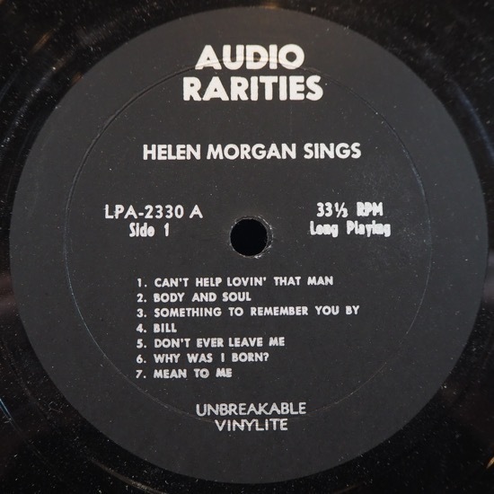 ■AUDIO RARITIESレコ! ★HELEN MORGAN/SINGS★送料無料(条件有り)３千枚＋出品中!★オリジ名盤■_画像3