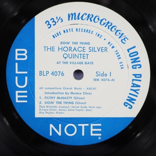 ■BLUE NOTE RVG刻印!★HORACE SILVER/DOIN VILALGE GATE!★送料無料(条件有り)多数出品中!★オリジナル名盤■_画像3