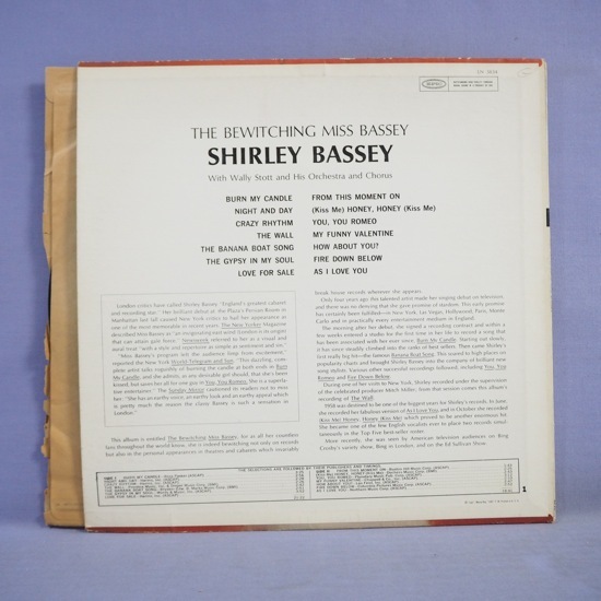 ■LOVE FOR SALE他!!★SHIRLEY BASSEY/BEWITCHING★オリジ名盤■_画像2