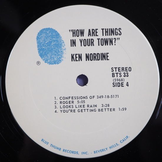 ■BLUE THUMB２LP!★KEN NORDINE/HOW ARE THINGS★オリジ名盤■_画像3