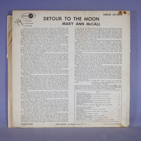 ■JUBILEE★MARY ANN MCCALL/DETOUR TO THE MOON★オリジ名盤■_画像2