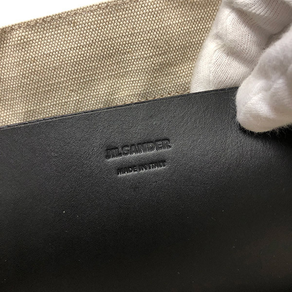 新品】JIL SANDER 生成り レザー トート バッグ | inmano.com.br