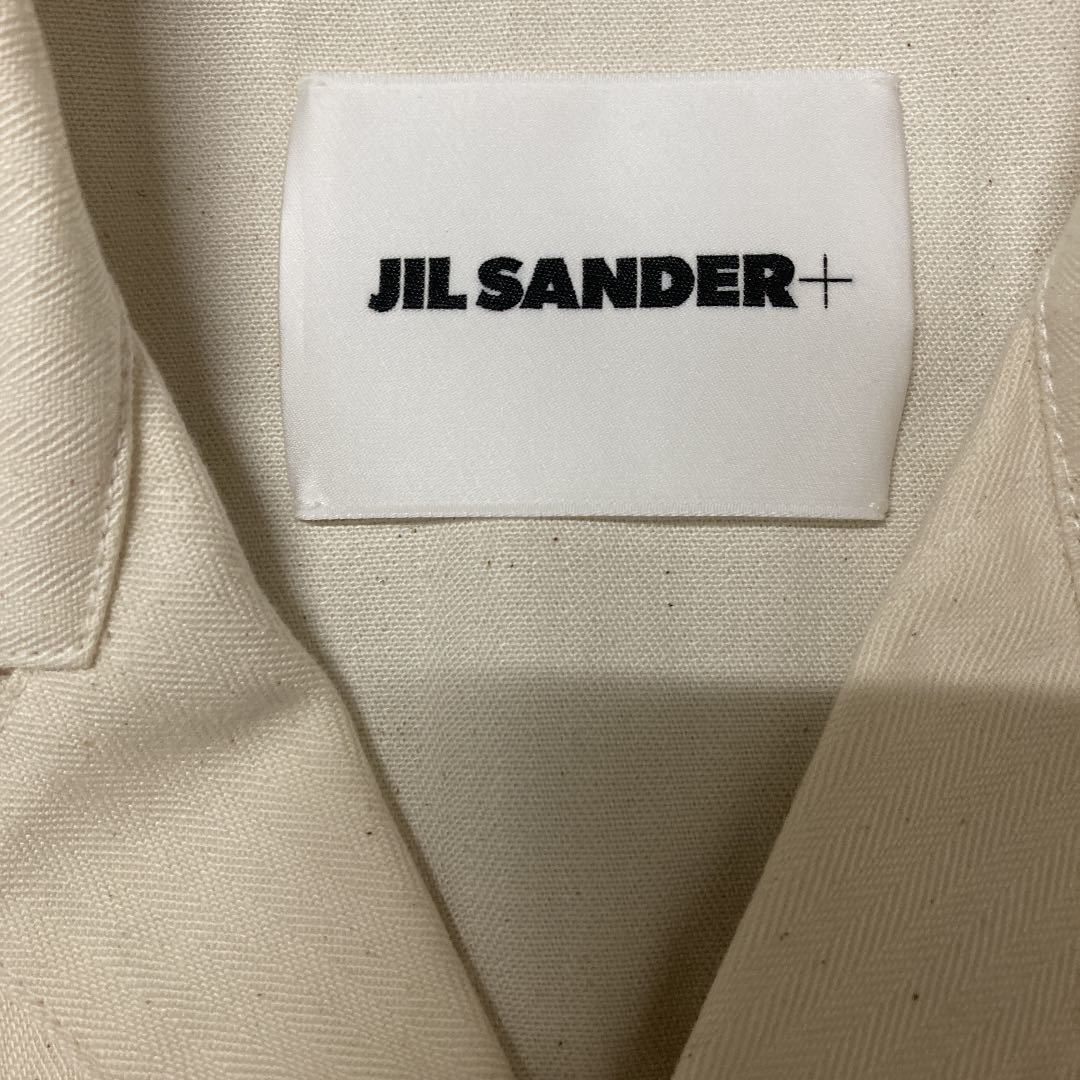 SS Jil Sander ジルサンダー 半袖 コットンヘリンボーン半袖シャツ オープンカラーシャツ 開襟SHIRT サイズ