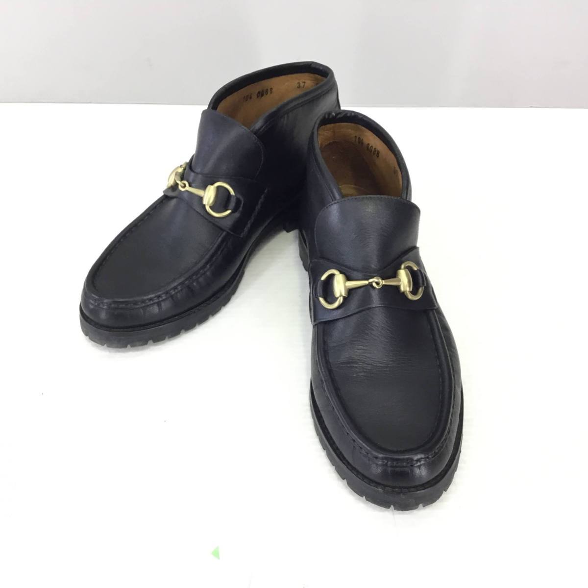 □GUCCI（グッチ）ホースビットローファー ＃1040088 ラグソール