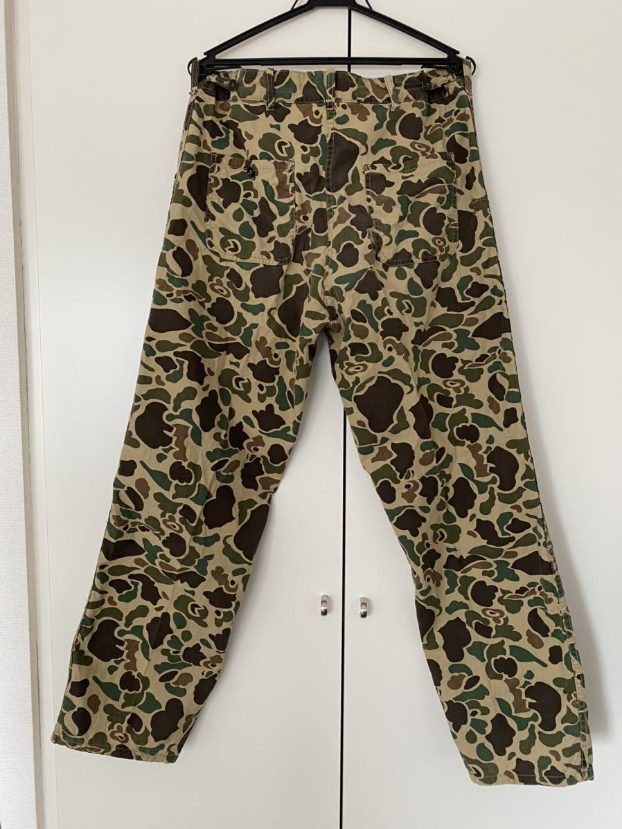 60s 70s ダックハンターカモ カモフラ 迷彩パンツ L usmc usn