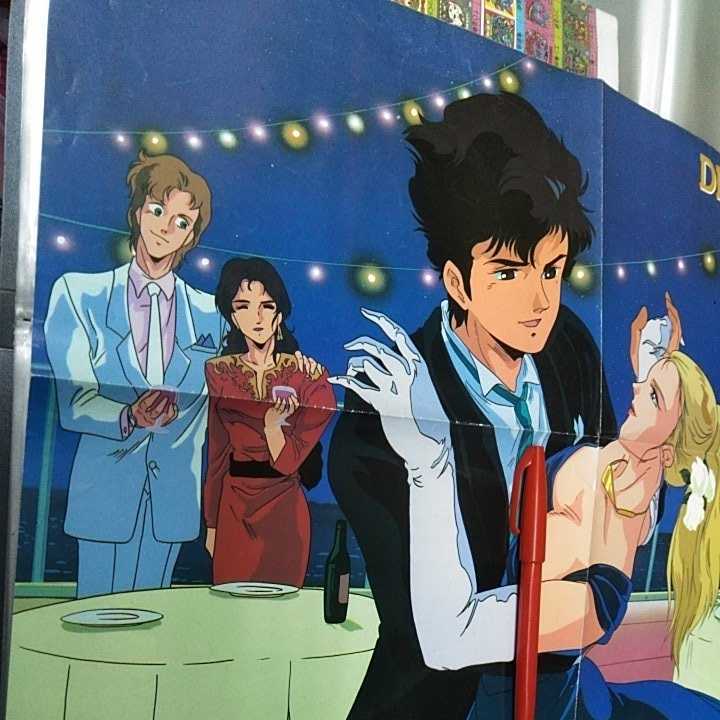  Animedia 1987 year appendix Machine Robo drag na- both sides printing poster 