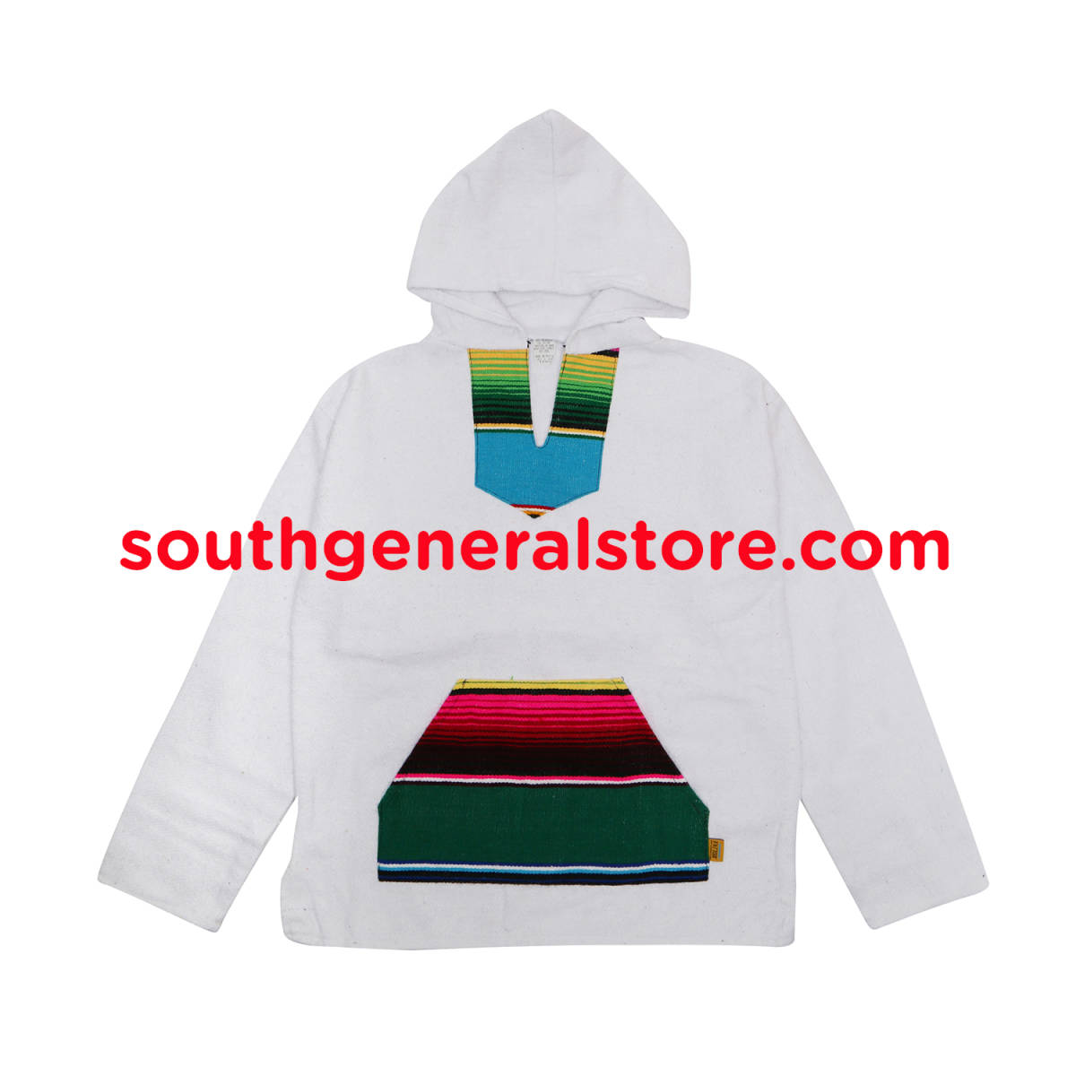 メキシコ製 XL メキシカンパーカー レッド Baja Hoodie Drug Rug サラペの画像3