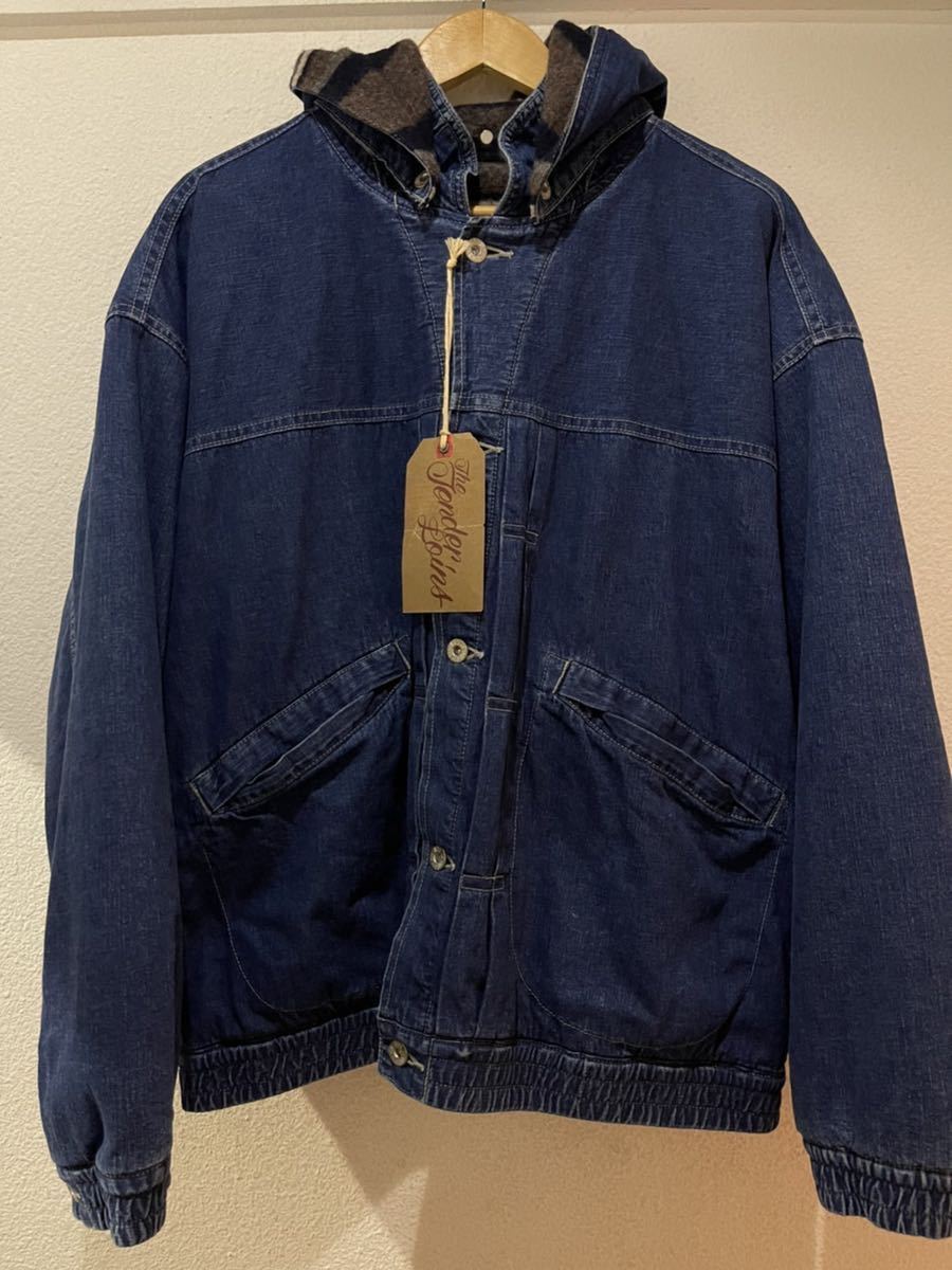 TENDERLOIN DENIM BLANKET JKT HOODED INDIGO Mサイズ デニム