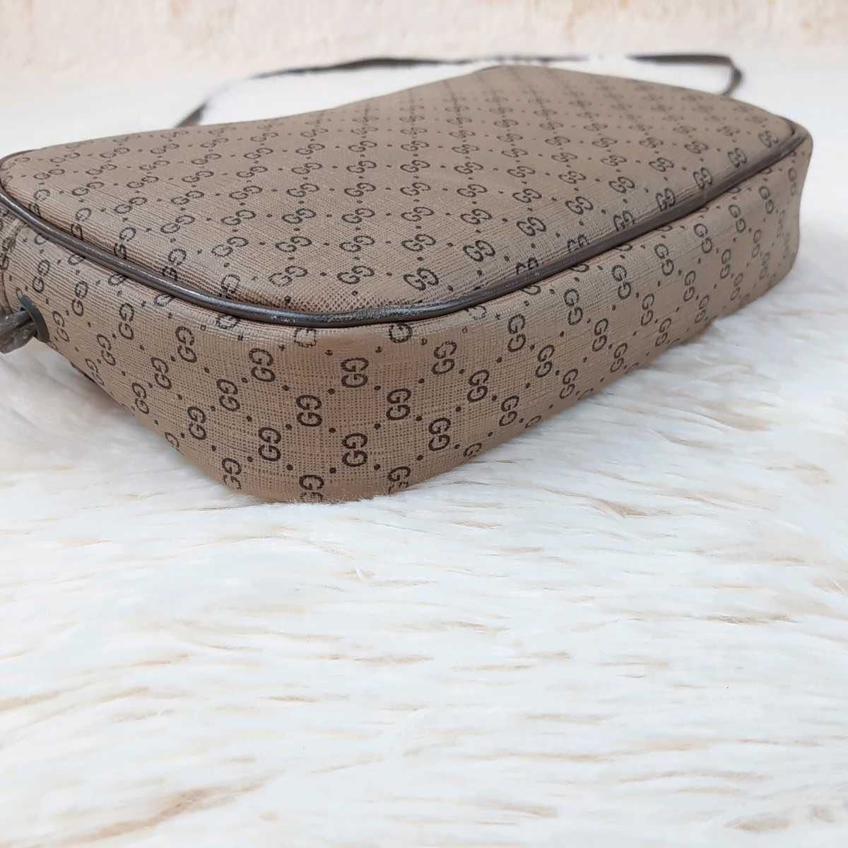 美品】GUCCI グッチ オールドグッチ ショルダーバッグ PVC レザー GG