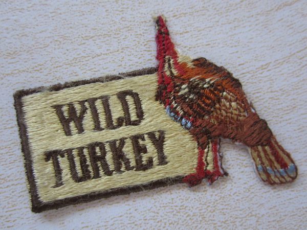 WILD TURKEY wild *ta- ключ Bourbon виски America упаковка птица sake Logo нашивка / patch вышивка custom б/у одежда предприятие ①527