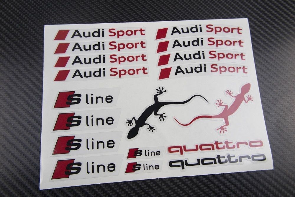 Audi S-line quattro 2 アウディ クアトロ ステッカー シール デカール セット 送料無料_画像5