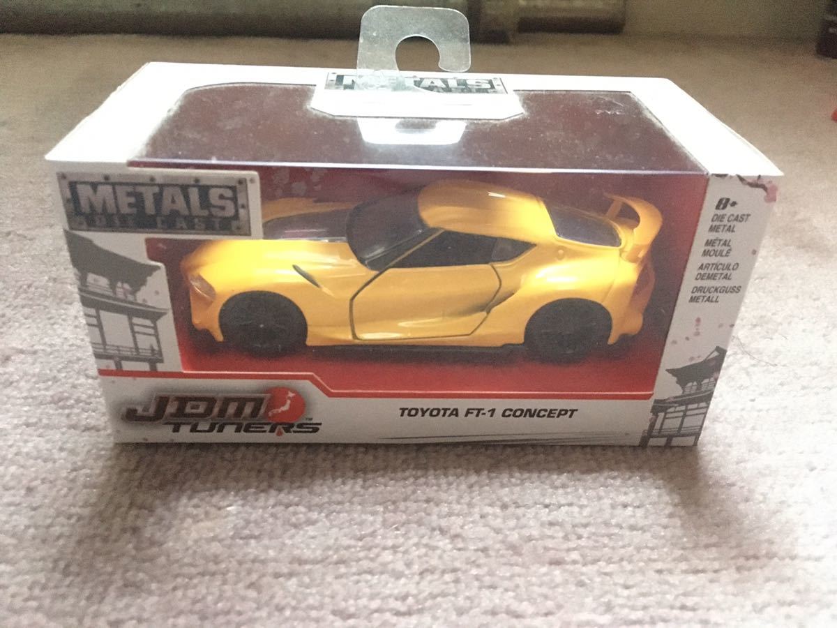  out of print rare JADA toys 1/32 minicar TOYOTA FT-1 CONCEPT yellow color JDM TUNERS JDM tuner zGR Supra 90 Supra concept 