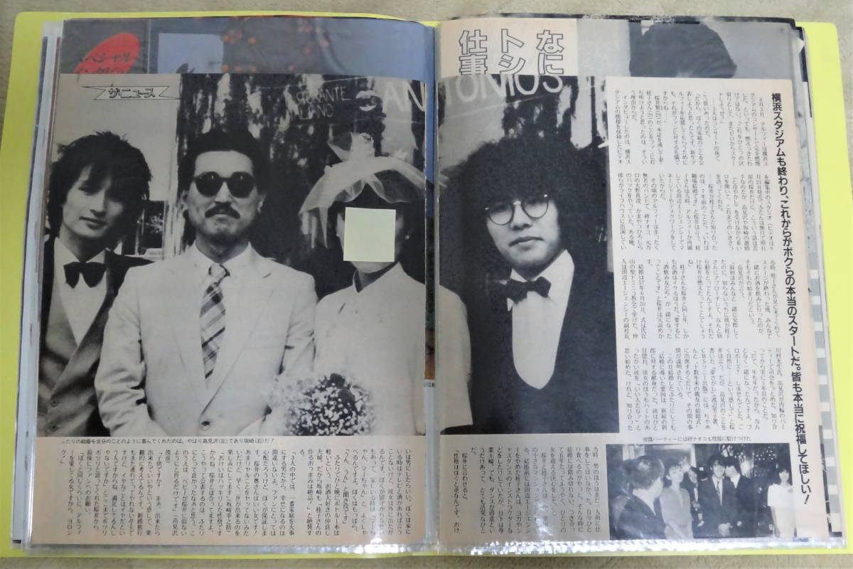 THE ALFEE 雑誌切り抜き 付録ポスター等 1984年~1985年頃 桜井 THE ALFEE 雑誌切り抜き 付録ポスター等 1984年~1985年頃 桜井