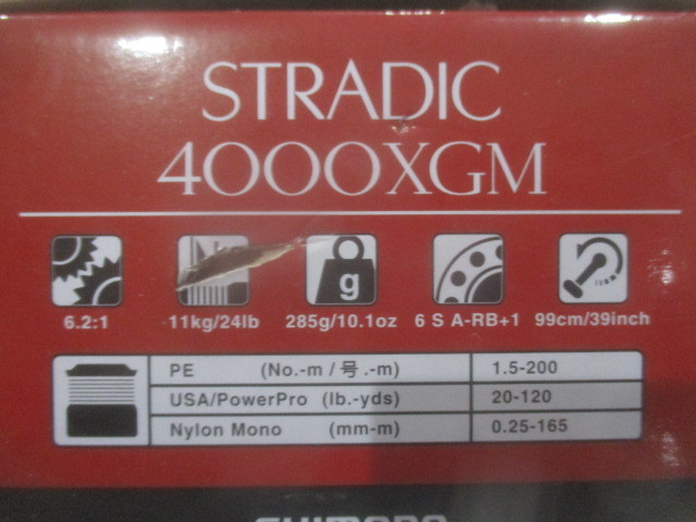 中古美品　シマノ　ストラディック　４０００ＸＧＭ　ＰＥ付_画像3