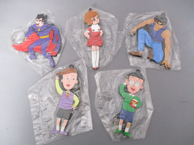 * Showa Note key holder 5 point set * unused SHOWA NOTE Ninkuu Sally the Witch Chibi Maruko-chan that time thing rare rare summarize!2f-21025