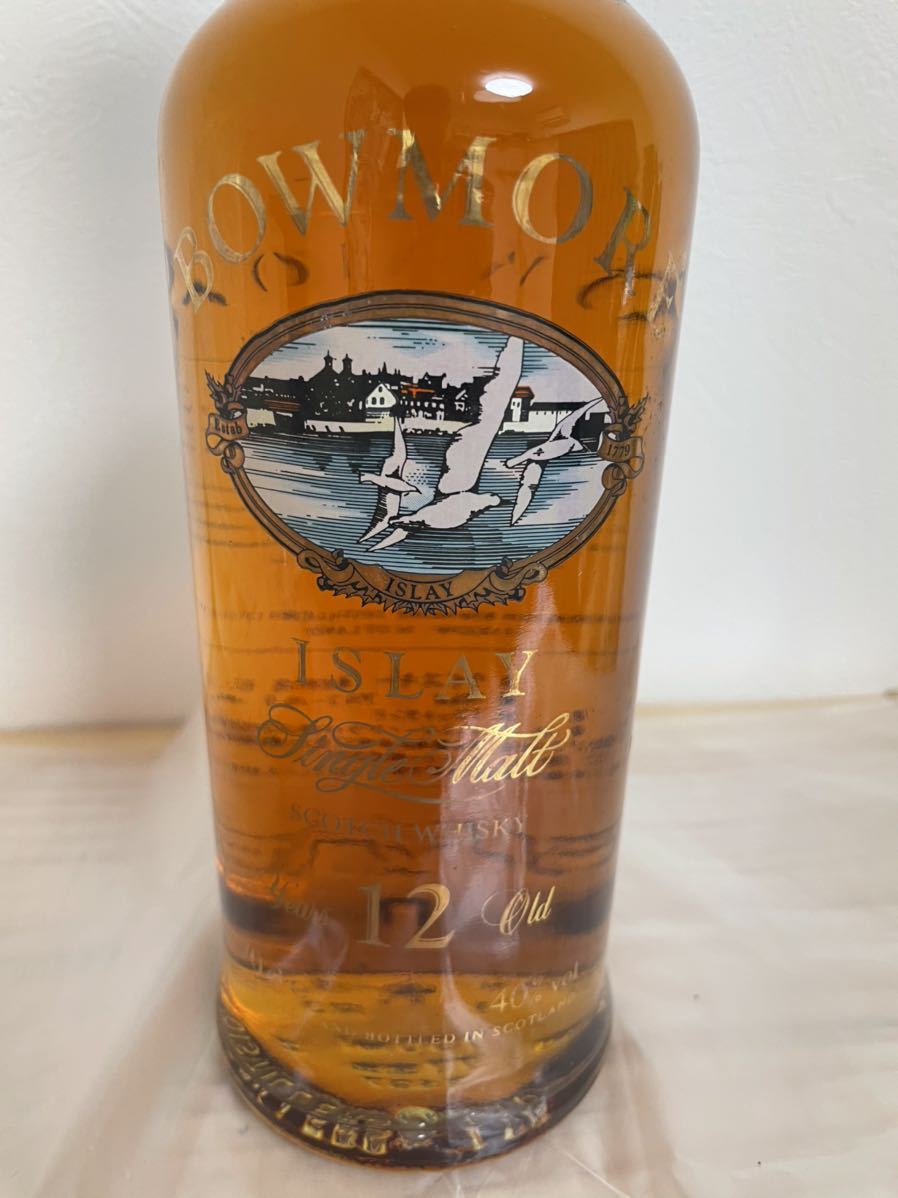 ボウモア BOWMORE 12年 ISLAY アイラ カモメ シルクプリント 旧ボトル