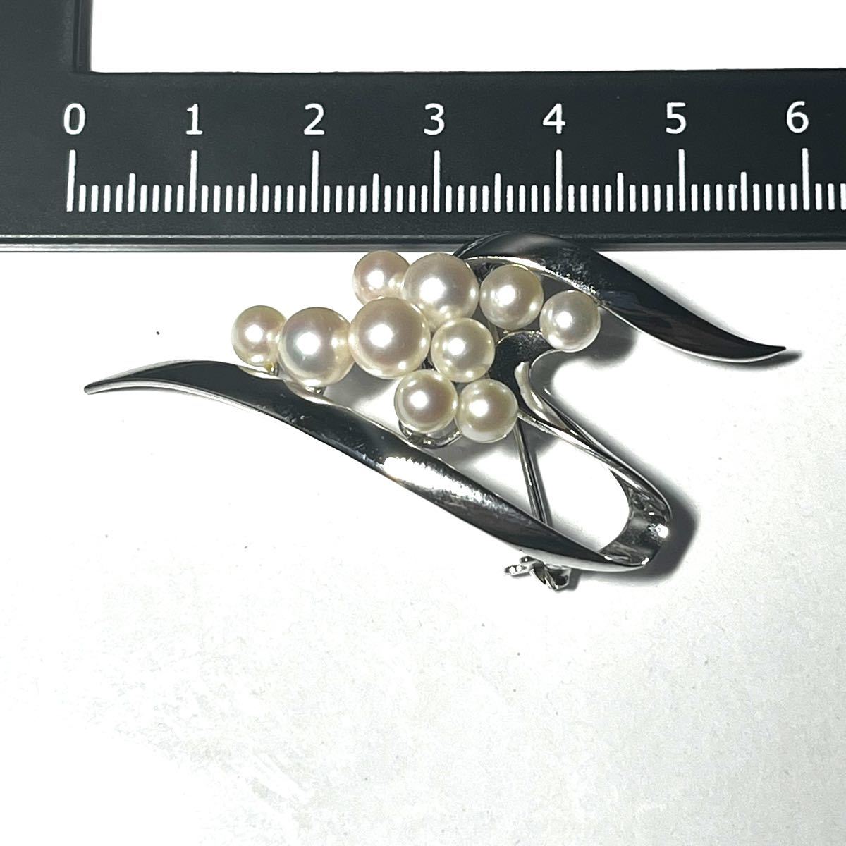 ララ様専用 MIKIMOTO パールブローチ 6珠 シルバー 入学式などに-