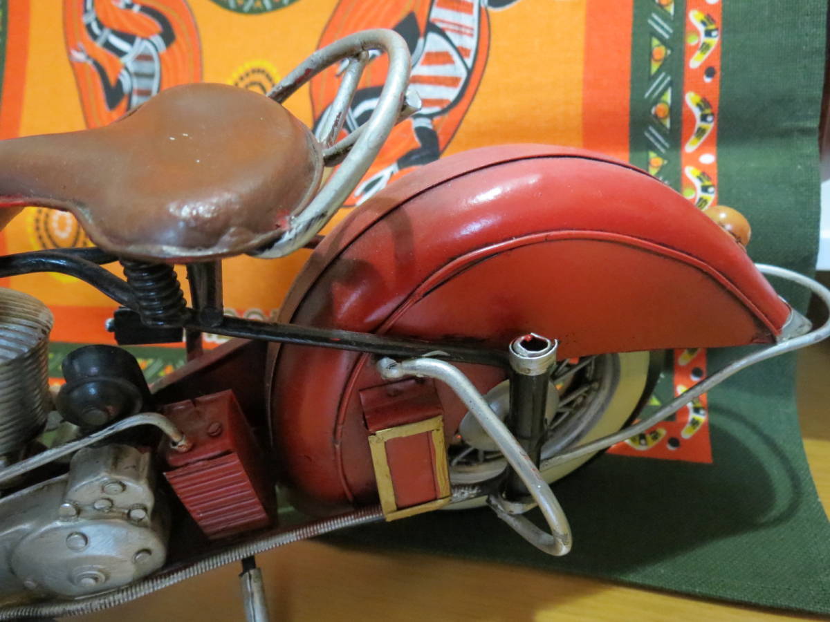 # retro tin plate made interior motorcycle [INDIAN] bike exhibition * present condition goods #