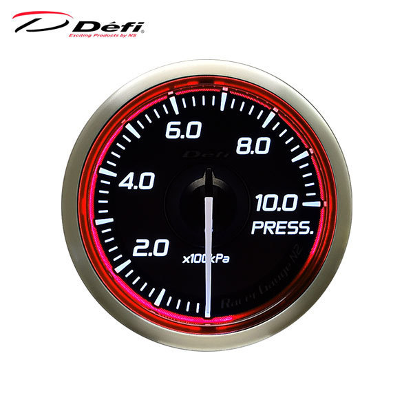 Defi デフィ Racer Gauge N2 Φ52 圧力計 0～1000kPa レッドモデル 追加メーター