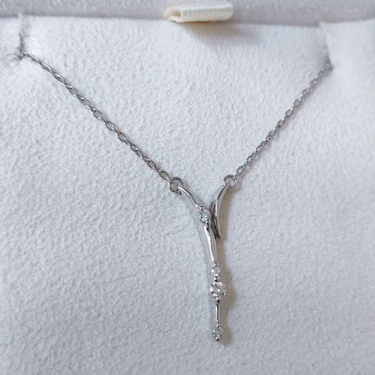 スタージュエリー ダイヤモンド ネックレス Pt950 0.06ct 2.9g | www